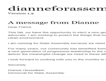 Tablet Screenshot of dianneforassembly.com